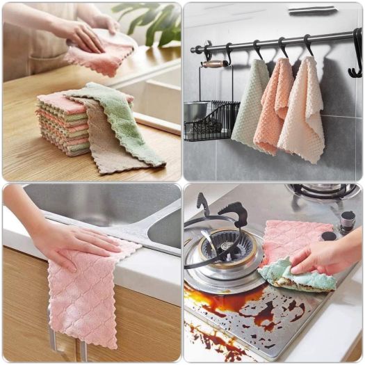 Khăn Lau Bếp Đa Năng 2 Mặt Siêu Thấm Hút
