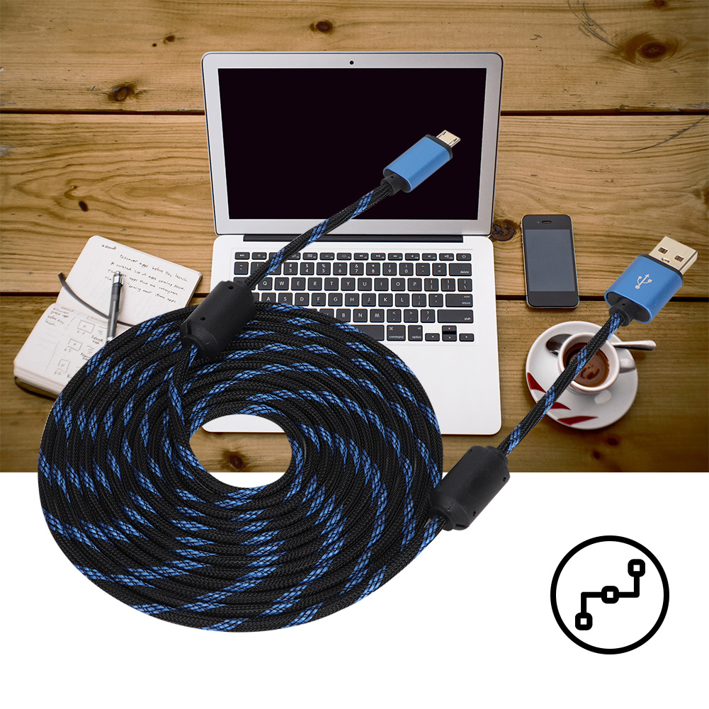 Heavy Duty 3 M USB Charging Cable Nylon Braided For PS4/Xbox ONE Controller Fast Charging Accessory