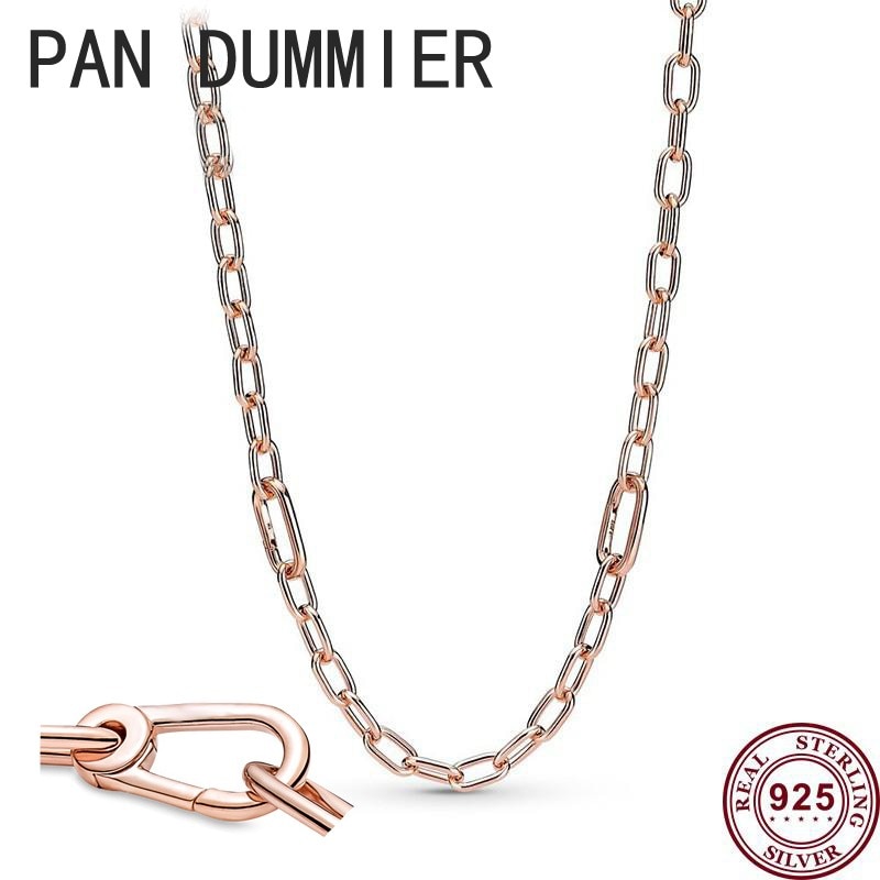 New Hot 925 Silver Exquisite Chain Link Me Series Women's Necklace Is Suitable For Original Pandoha High-quality Charm Jewelry.