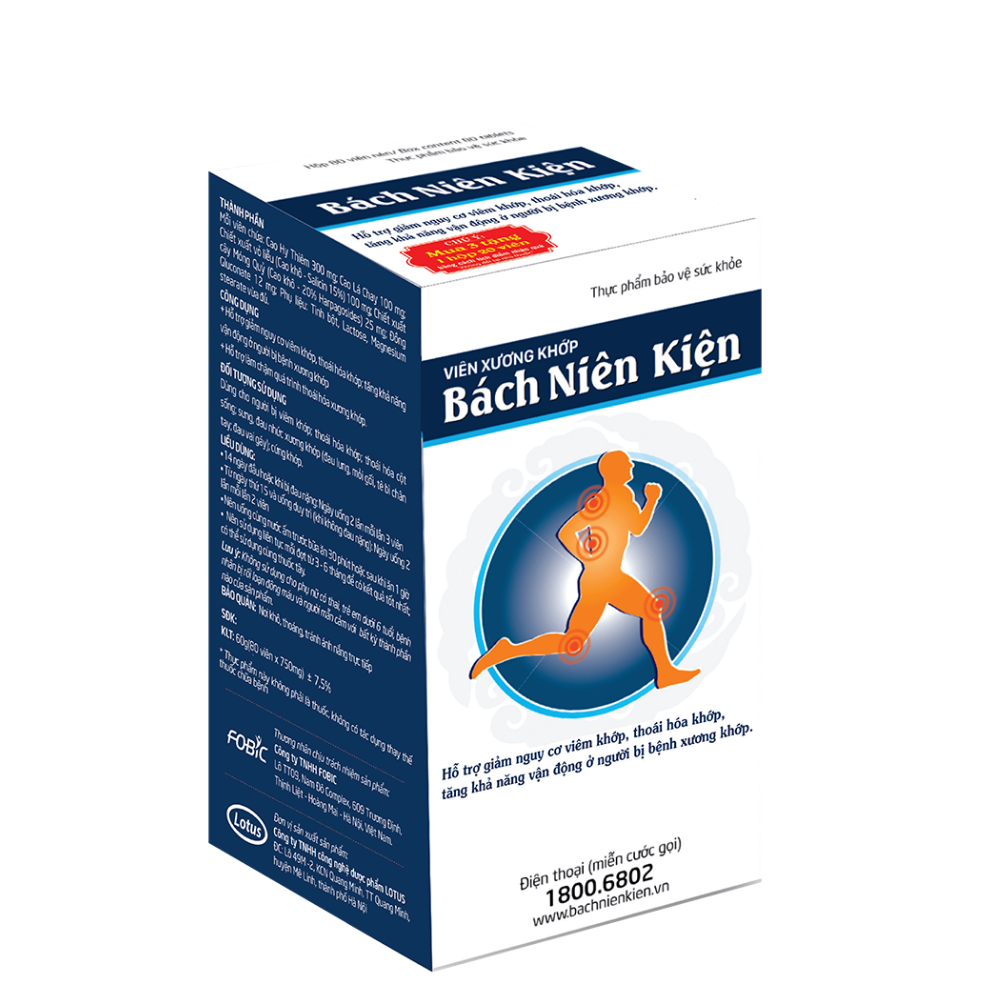 Bách Niên Kiện lọ 80 viên - Hỗ trợ giảm nguy cơ viêm khớp, thoái hóa khớp