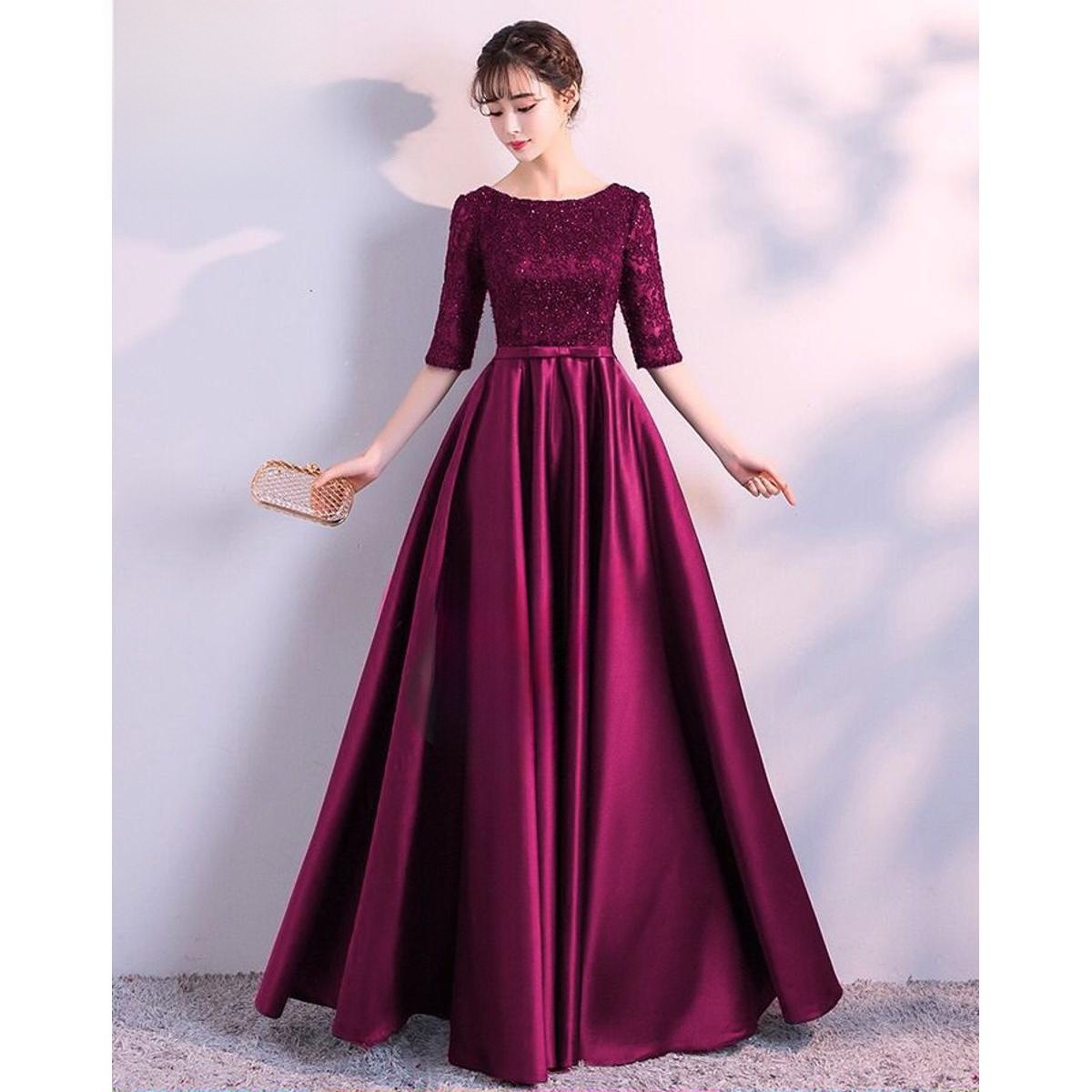 Stitched Long Silk Maxi Dress For Women (Only Maxi) Silk Maxi