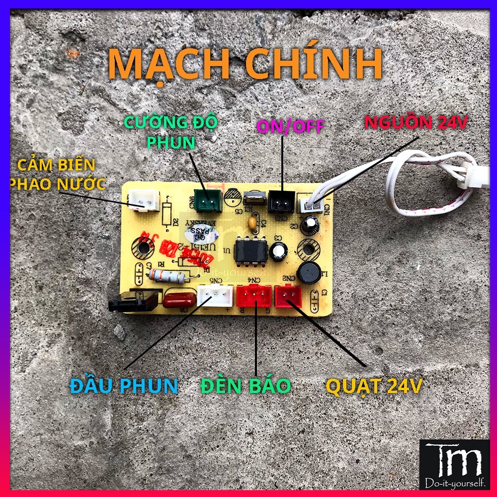Combo Mạch Phun Sương Siêu Âm 24V 20W