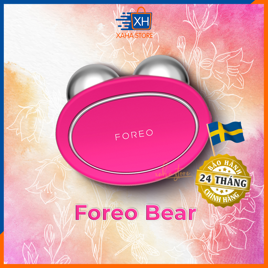 [Hoàn Tiền MAX] Máy Massage Nâng Cơ Mặt FOREO BEAR - bản full (FOREO BEAR App-connected Microcurrent Facial Toning Device with 5 Intensities Fuchsia)