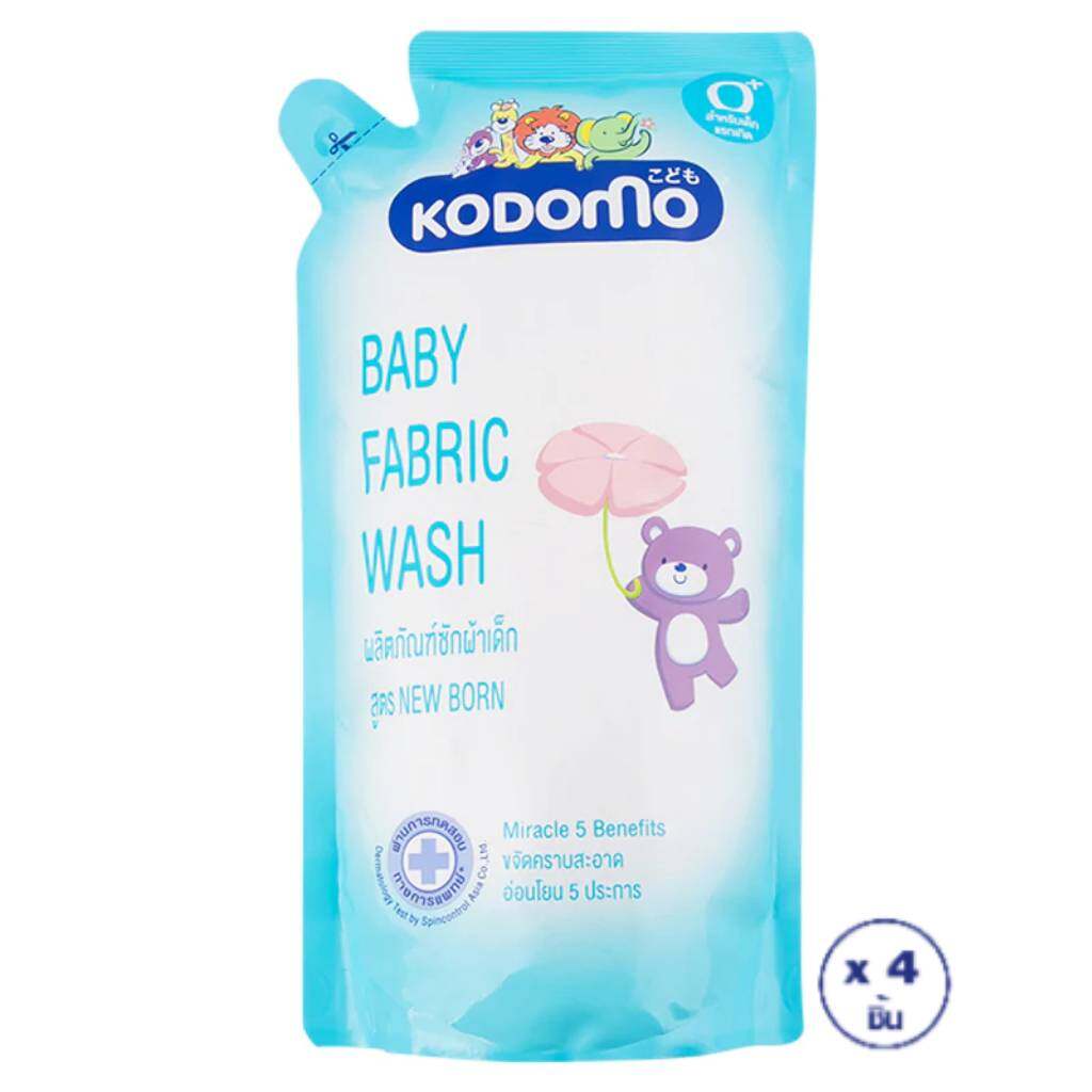 Kodomo โคโดโม น้ำยาซักผ้า สำหรับเด็กแรกเกิด 600 มล. (ทั้งหมด 4 ชิ้น)