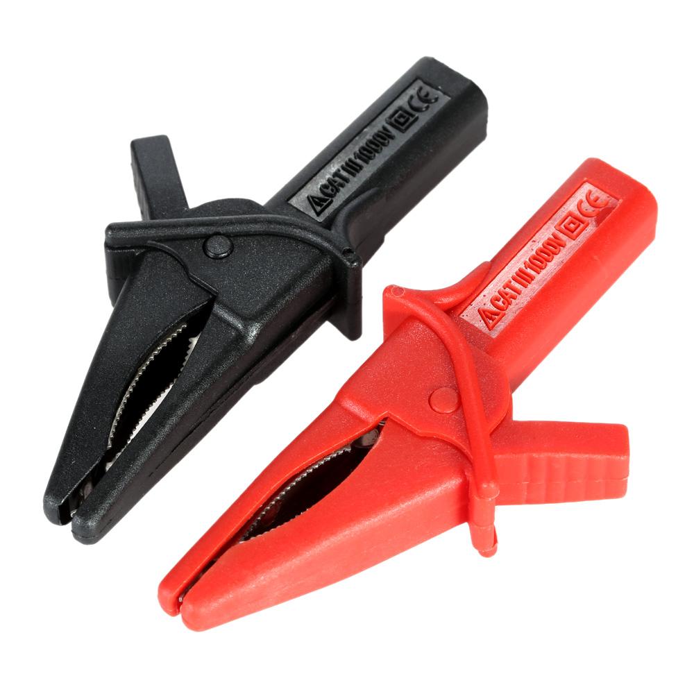 Hantek HT18A Crocodile Clip Fitting of DSO3064 2pcs Large Dolphin Gator Clips Red + Black