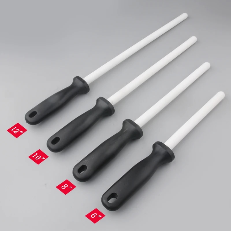 【Hot item】 Ceramic Sharping Rod Kitchen Sharpening Sticks Sharpener Handle Ceramic Sharpening Bar Tool Sharp Grinding Tool Musats