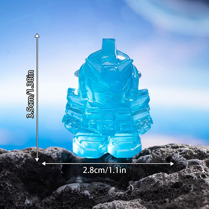 3PCS/Bag Luminous Mini Robot Resin Micro Landscape Ornaments Glow At ...