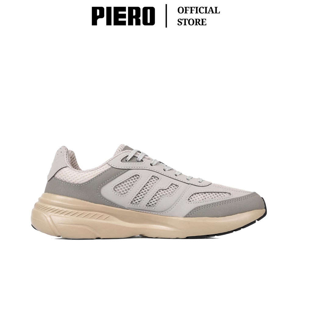 PIERO SEPATU SNEAKERS PRIA JOGGER V54 SILVER GREY DARK GREY
