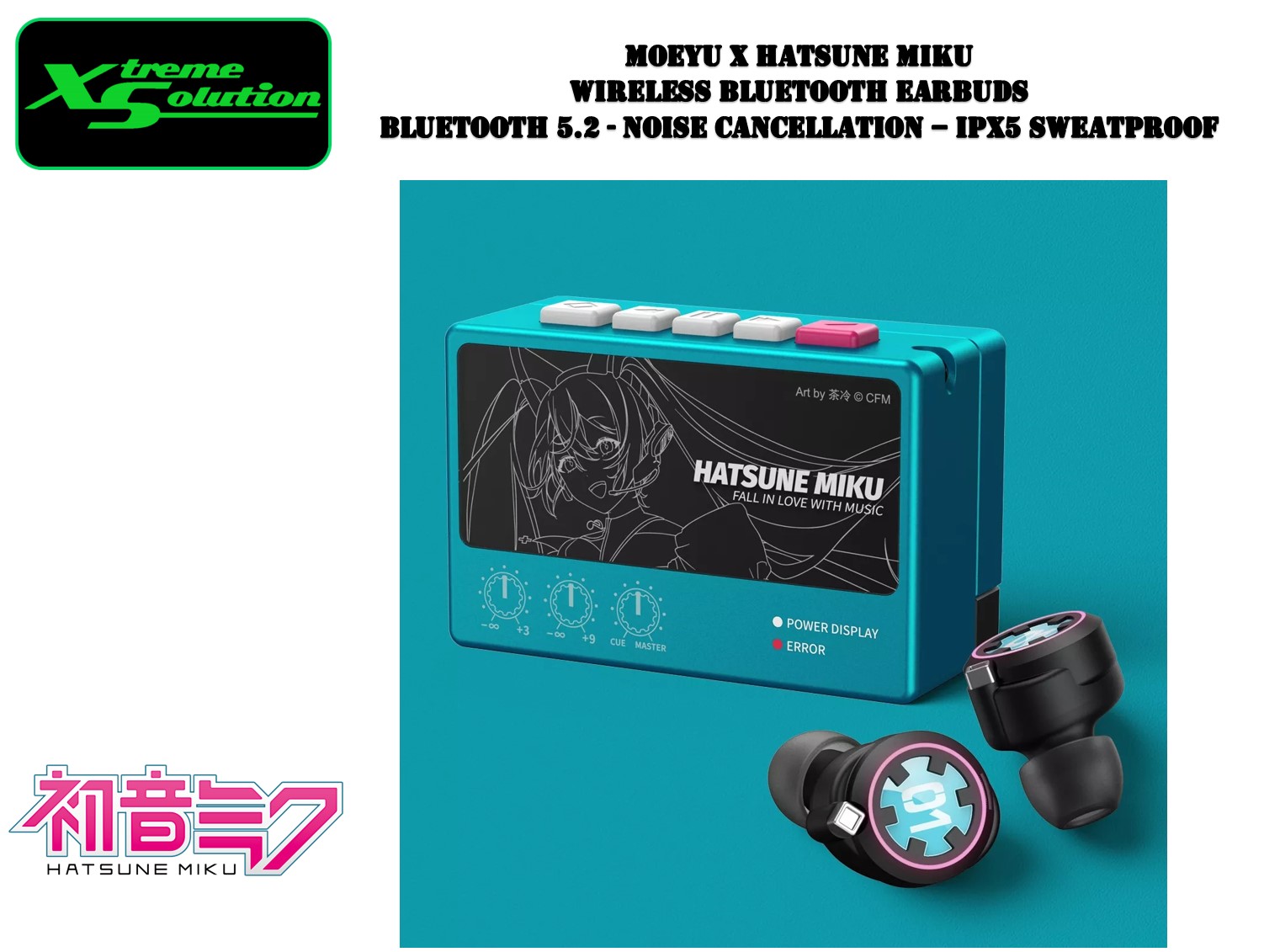 moeyu ワイヤレスイヤホン初音ミク Go for a trip MT-50