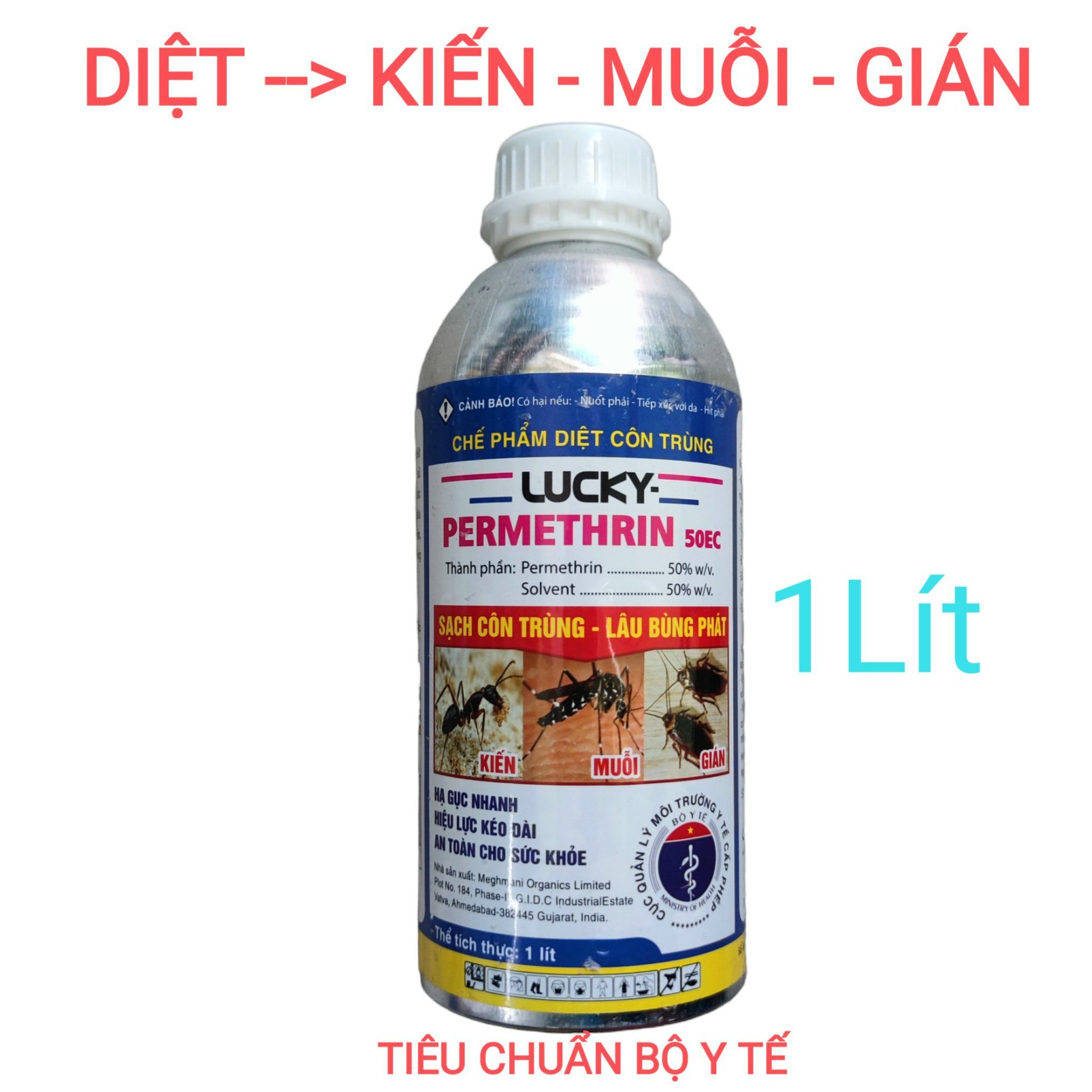 Diệt Côn Trùng LUCKY PERMETHRIN 50EC chai 1 lít