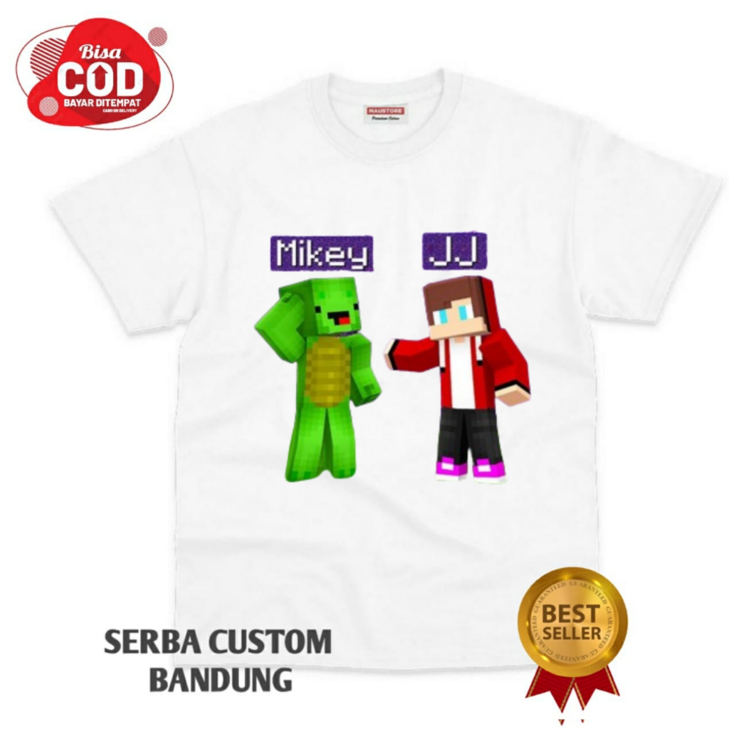 Jj%20&%20Mikey%20Maizen%20Minecraft%20Childrens%20Top%20T-Shirt%20Premium%20Material%20-%20Image%202