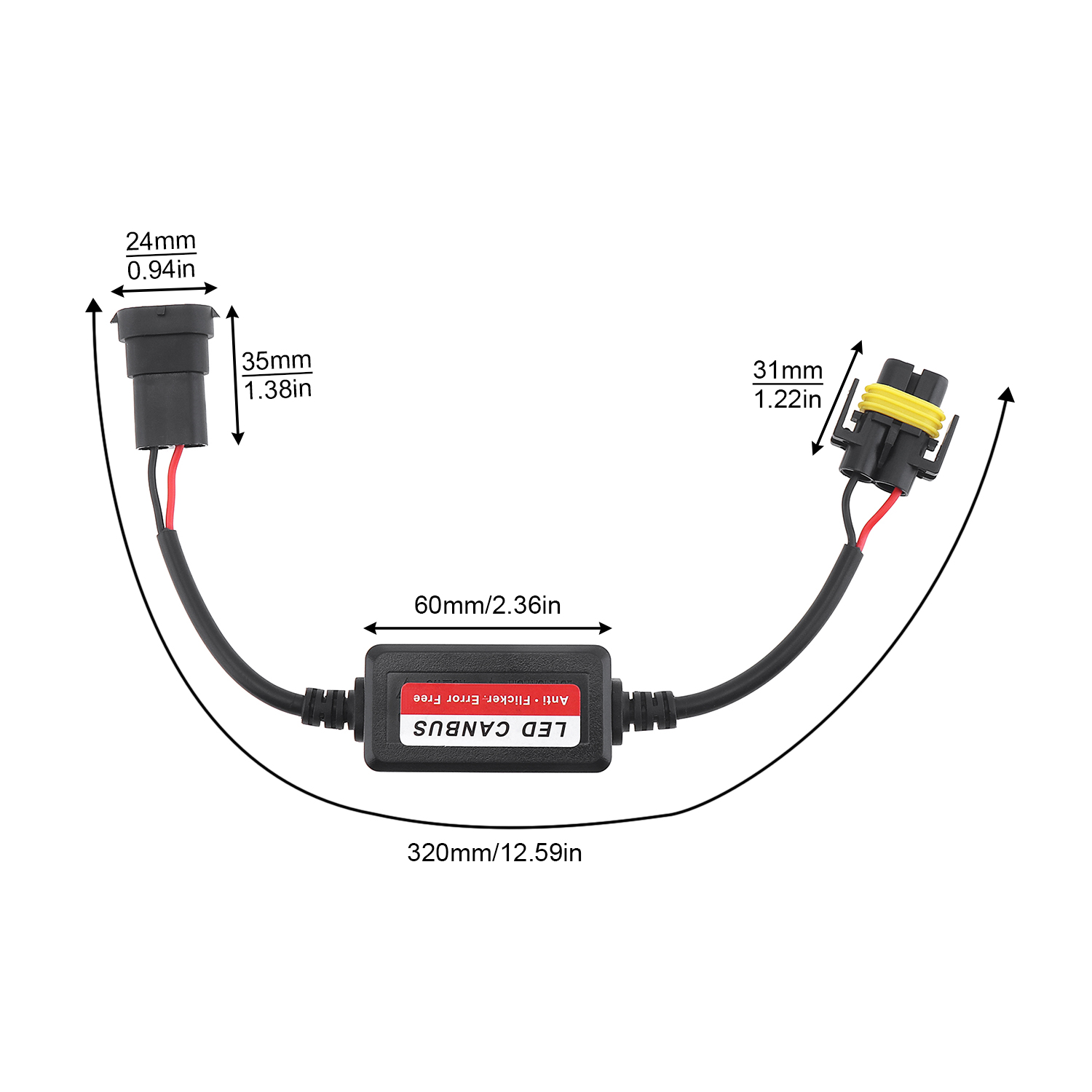 880 / 881 / H27 Headlight LED Canbus Decoder Canceller Error Free Resistor Anti Flicker Warning Error Canceller