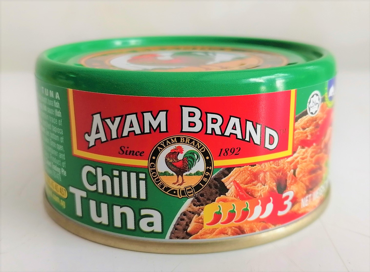 [Hộp tròn 160g] [CHILI – X.LÁ] CÁ NGỪ NGÂM ỚT [Thailand] AYAM Chilli Tuna (halal)