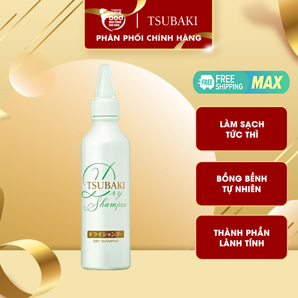 Dầu gội khô dạng gel tsubaki dry shampoo 180ml