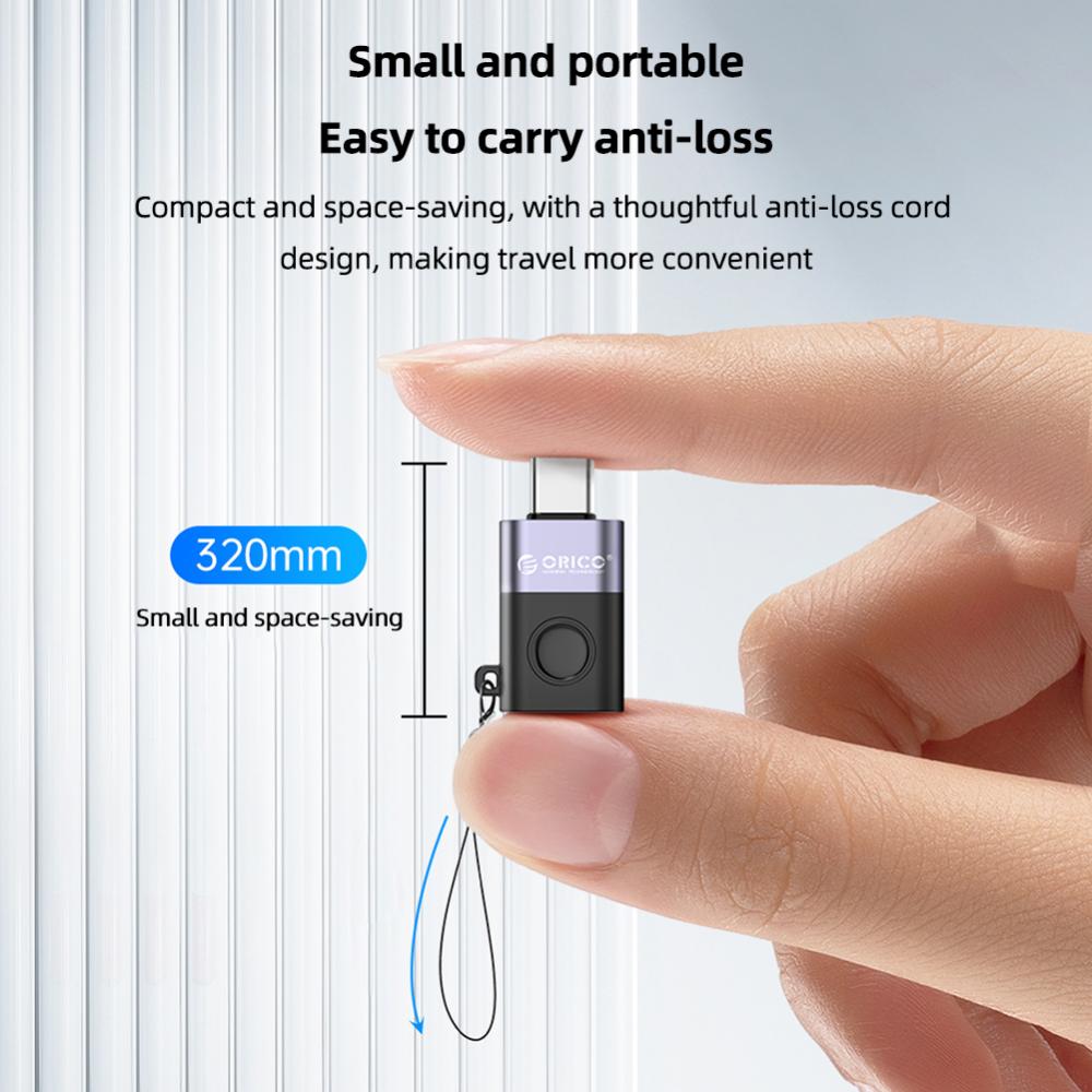 USB-C Data Transfer Converter OTG Transfer Speed 480Mbps Type-C To USB Adapter 22.5W Fast Charging USB C Adapter Connector Aluminum Alloy