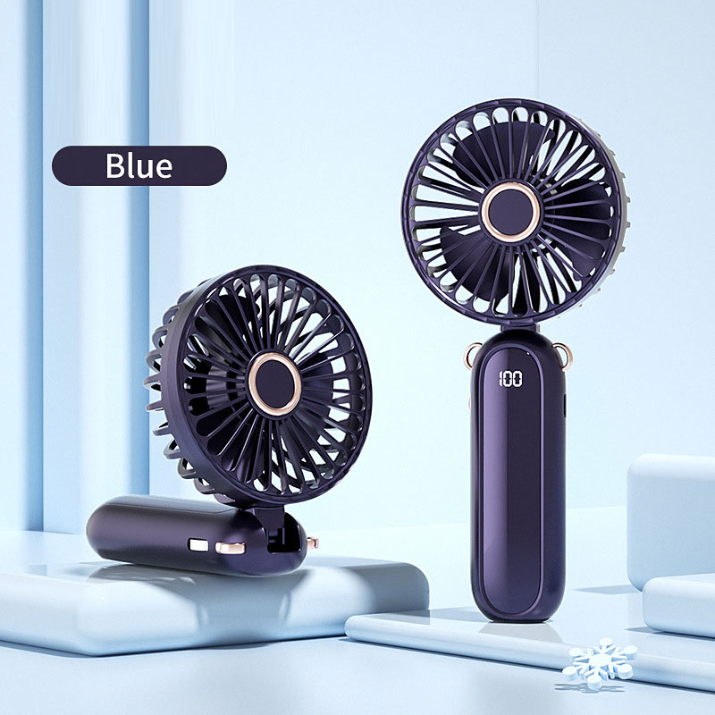 SADA USB digital display 100-stop infinite small fan rechargeable portable folding silent mini aromatherapy fan