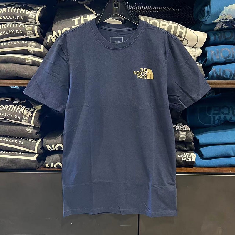  Áo Thun Tay Ngắn Cổ Tròn In Chữ THE NORTH FACE Trẻ Trung Hợp Thời Trang Cho Nam 