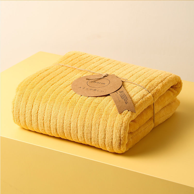 Coral velvet bath towel autumn and winter microfiber tube top for adults soft, absorbent and lint-free