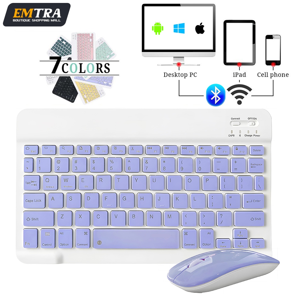 Mini Bàn phím không dây bluetooth Bàn phím ipad điện thoại máy tính bảng Bàn phím bluetooth di động và chuột cho Xiaomi Android Samsung