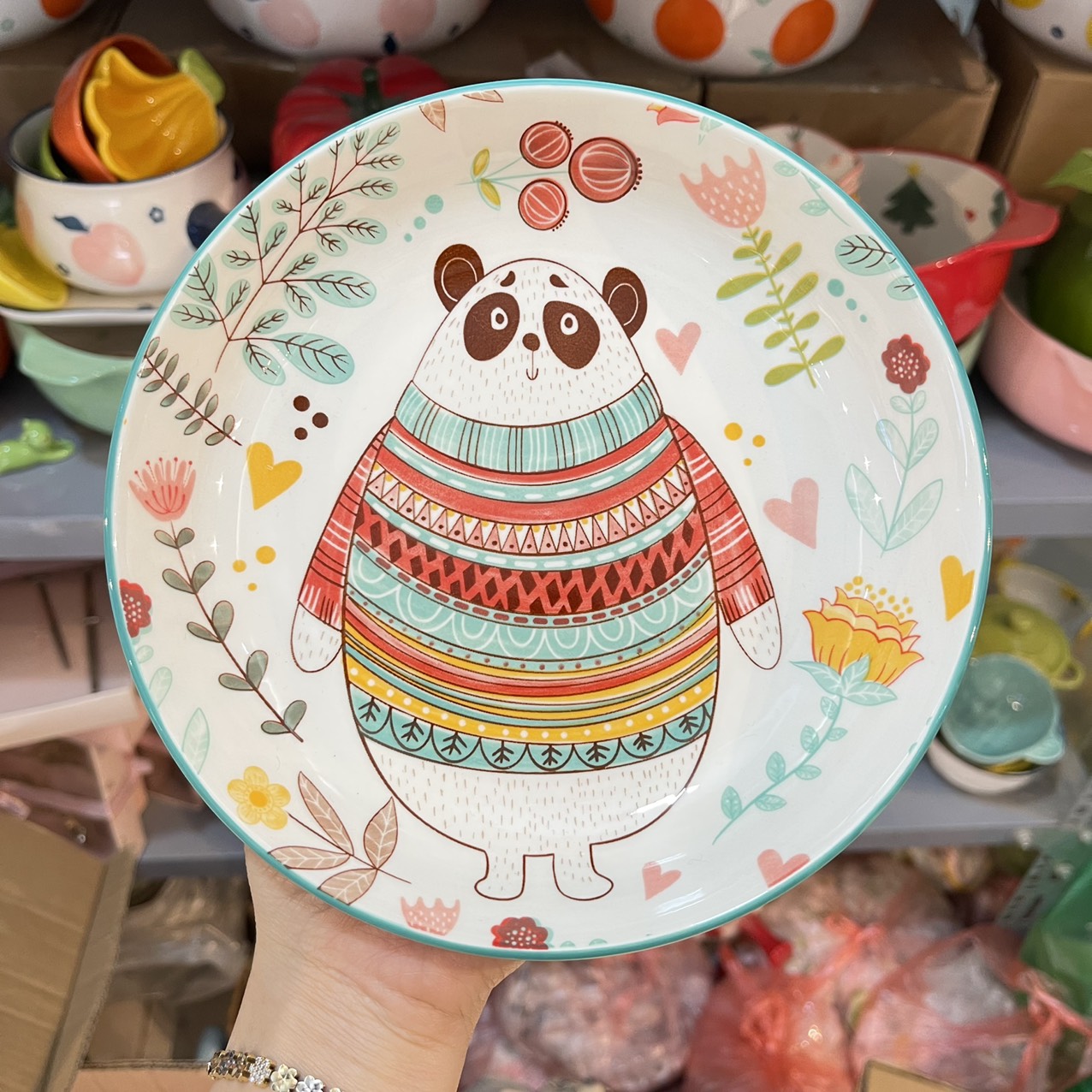 Bộ Chén Sứ Bát Ăn Cơm 🦝Chén Dĩa Sứ Gấu Trúc Panda 🦝 Bộ Bát Đĩa Decor Dễ Thương Cute Cao Cấp S120