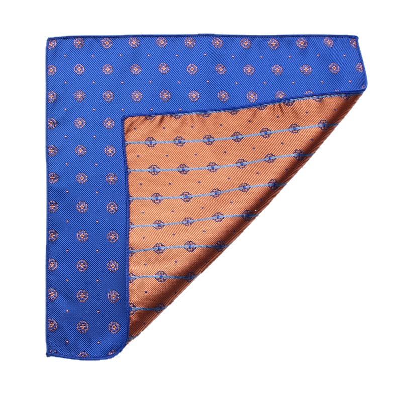A Pocket Square Striped Square Scarf Banquet Rose