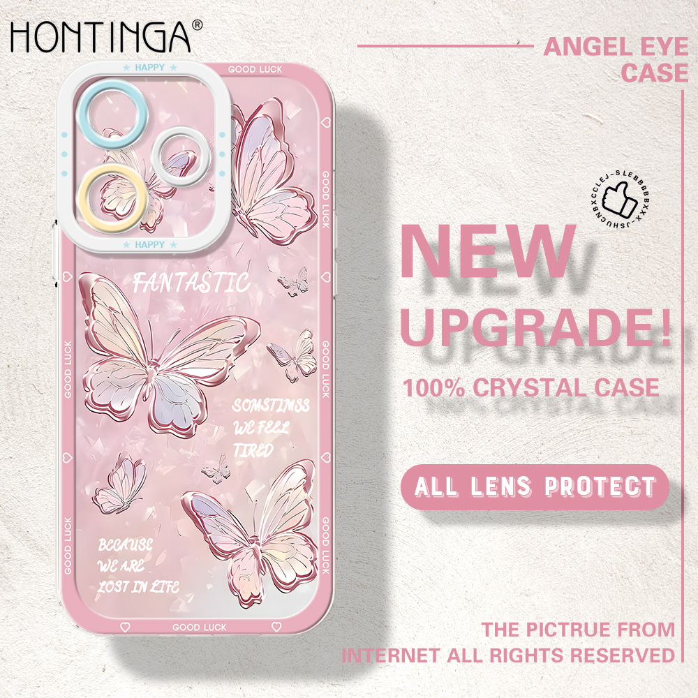 Hontinga%20for%20Redmi%2013%20Xiaomi%20Poco%20M6%204G%20Back%20Cover%20Crystal%20Butterflies%20Camera%20Protection%20Transparent%20TPU%20Soft%20Phone%20Case%20-%20Image%202