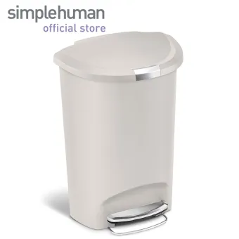 Simplehuman 50l Semi Round Kitchen Step Trash Can Plastic With Simplehuman 50l Semi Round Kitchen Step