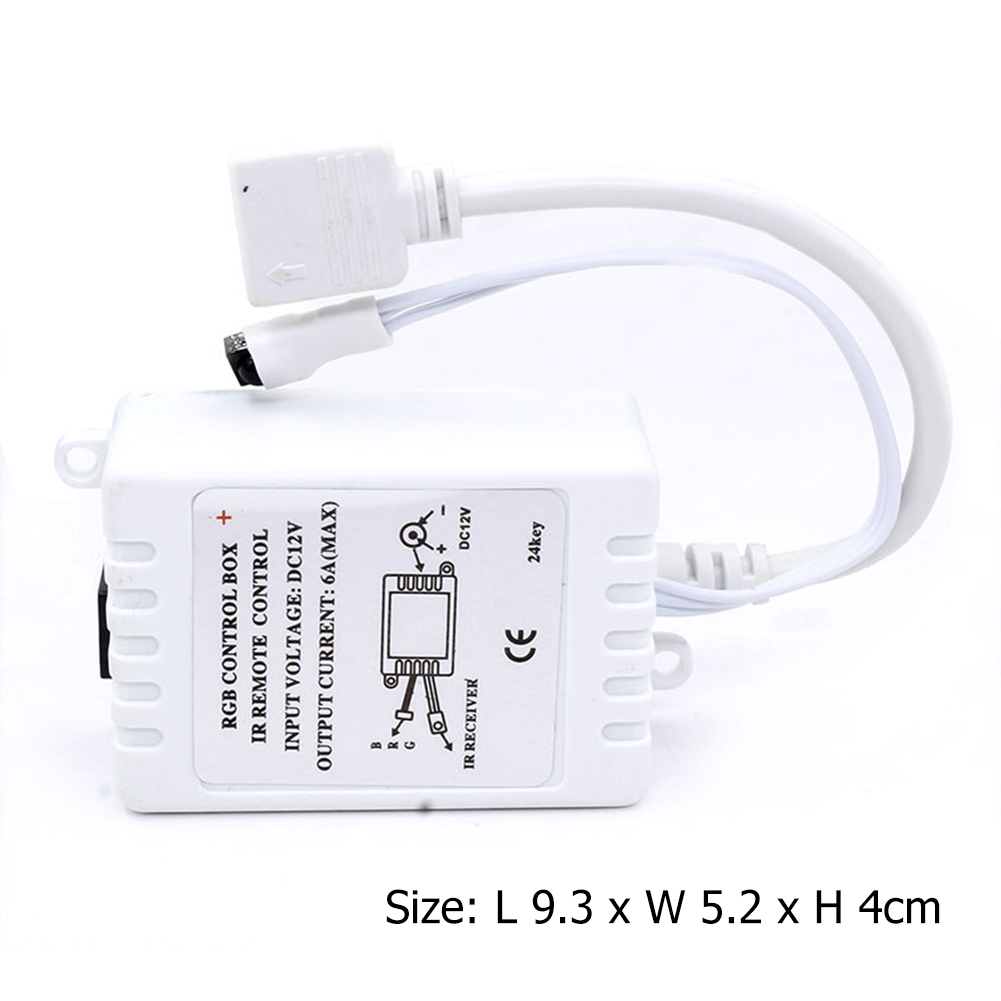 Bộ Điều Khiển Từ Xa IR 24 Phím DC 12V Cho Dải Đèn LED RGB 5050 SMD Không Dây