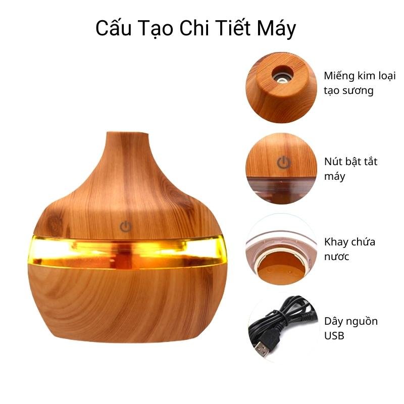 Máy Xông Tinh Dầu 300ml Aroma Cao Cấp (Mua Máy Tặng Tinh Dầu)Máy Khuếch Tán Tinh Dầu Bình Xông Tinh Dầu Tỏa Hương Thơm Cho Phong Ngủ & Trên Ôtô