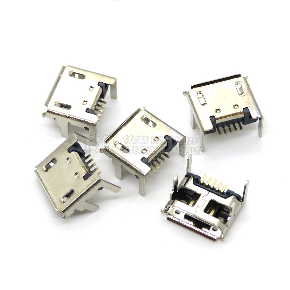 10 cái Micro USB Loại kết nối nữ cổng jack đuôi Ổ Cắm phích cắm ibuw cho điện thoại Android dữ liệu kết nối New Dip SMD