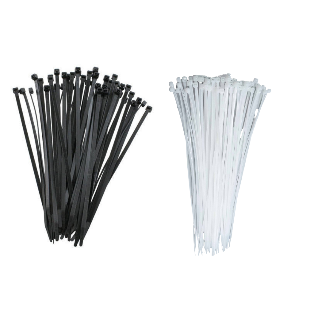 10" Inch Durable Plastic Zip Ties - Multi-Purpose Cable Ties for Organizing Wires, Securing Items, and DIY Projects Pack of 50 Pcs. 