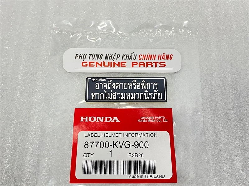 Tem thông số WAVE 125i các loại chính hãng Honda Thailand