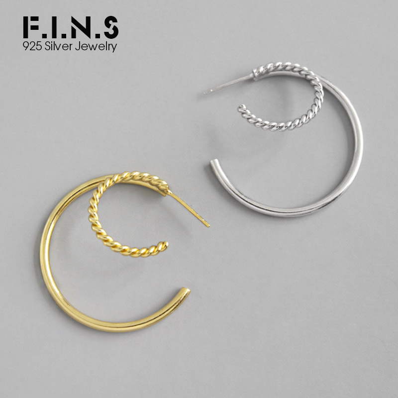 F.I.N.S%20Korea%20Sterling%20Earrings%20for%20Wo%20Stacked%20Round%20Circle%20Hoop%20Earrings%20Geometry%20Fine%20Jewelry%20Gifts%20-%20Image%203