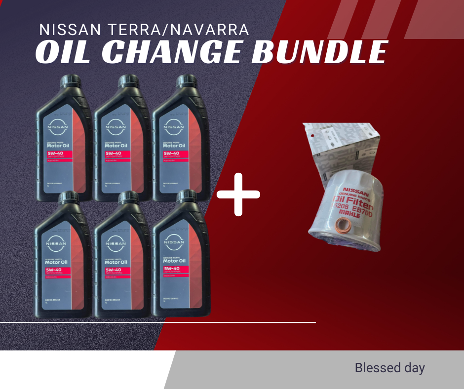 Nissan Genuine Oil Semi Synthetic 5W40 CF4 Oil Change Package for D23