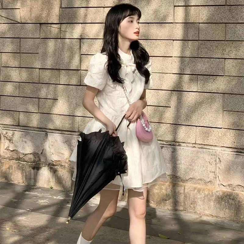 Váy xòe công chúa nữ Đầm trắng Nick
