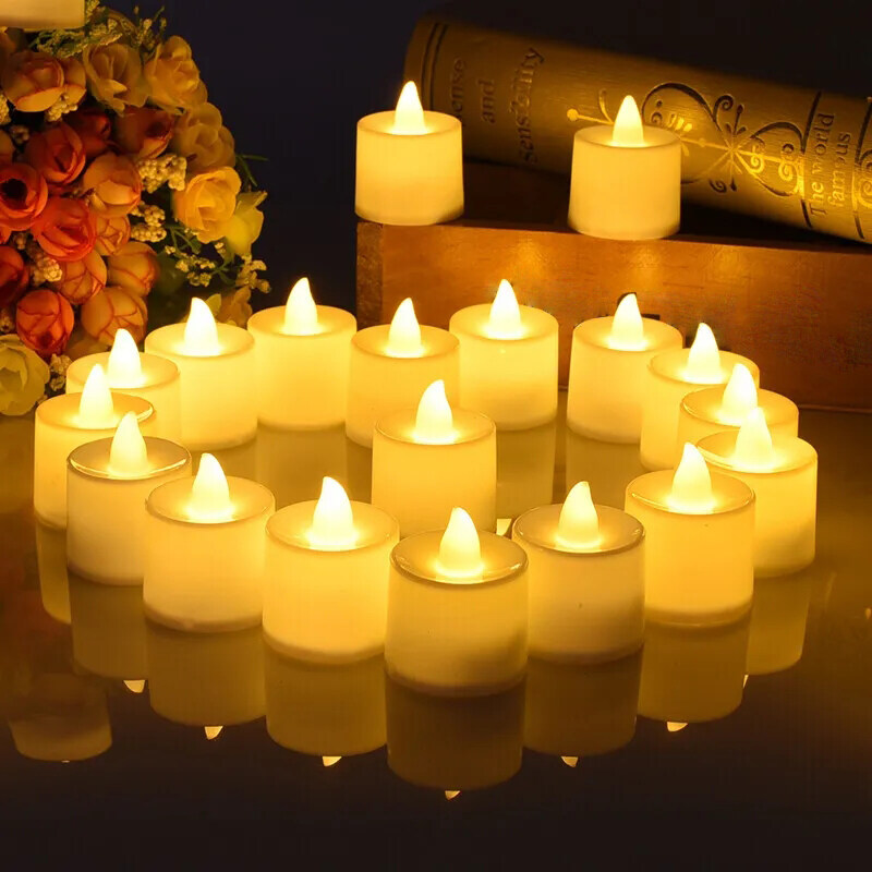 Led Candle Light Smokeless Candle Night Light Family Holiday Wedding Party Decoration. 