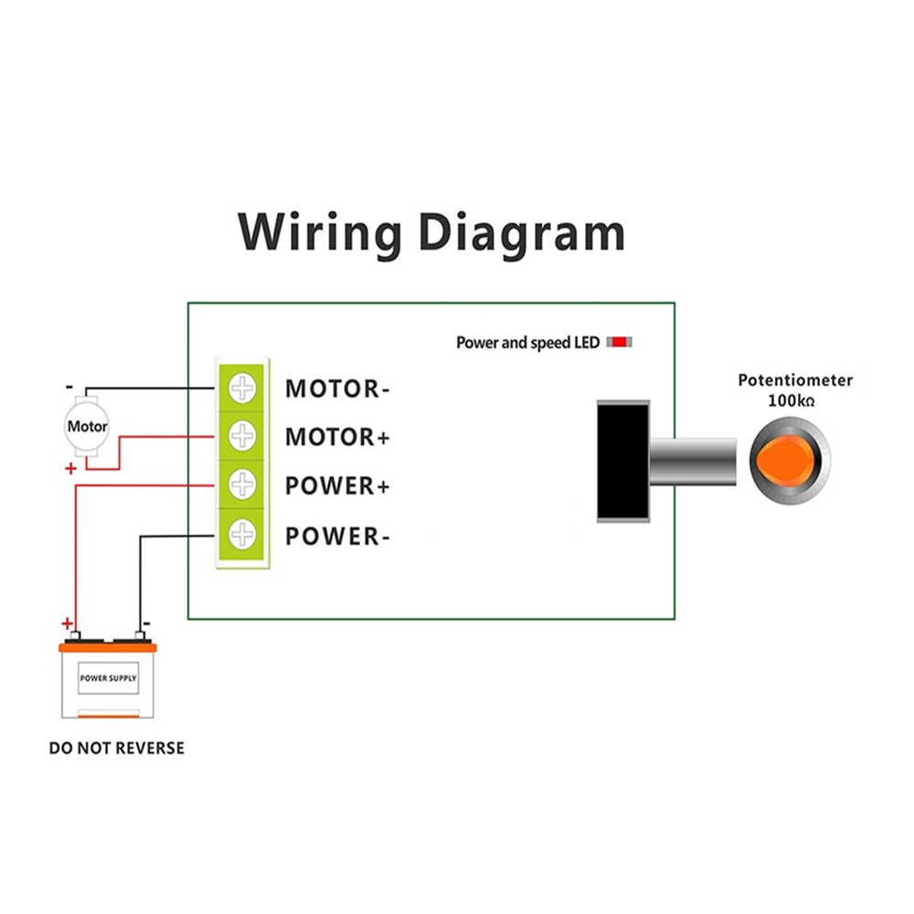 DC 6V 12V 24V 28V 3A 80W DC Motor Speed Controller PWM Adjustable Variable Speed Switch DC Motor Driver