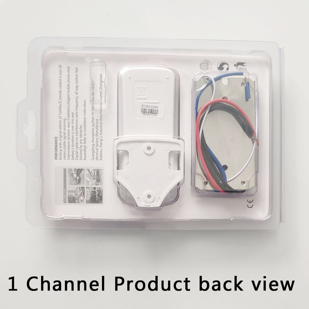 Wireless ON/OFF AC85-265V Lamp Remote Control Switch Receiver Transmitter 1 Channel 2 Channel 3 Channel 4 Channel Dropshipping Electrical Circuitry Parts00
