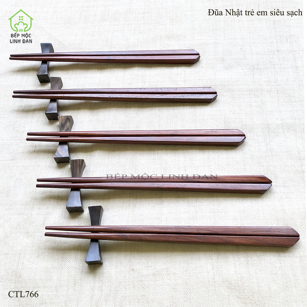 [FREESHIP MAX]Đũa Nhật trẻ em gỗ Trắc siêu sạch chất lượng cao (01 đôi) CTL766.