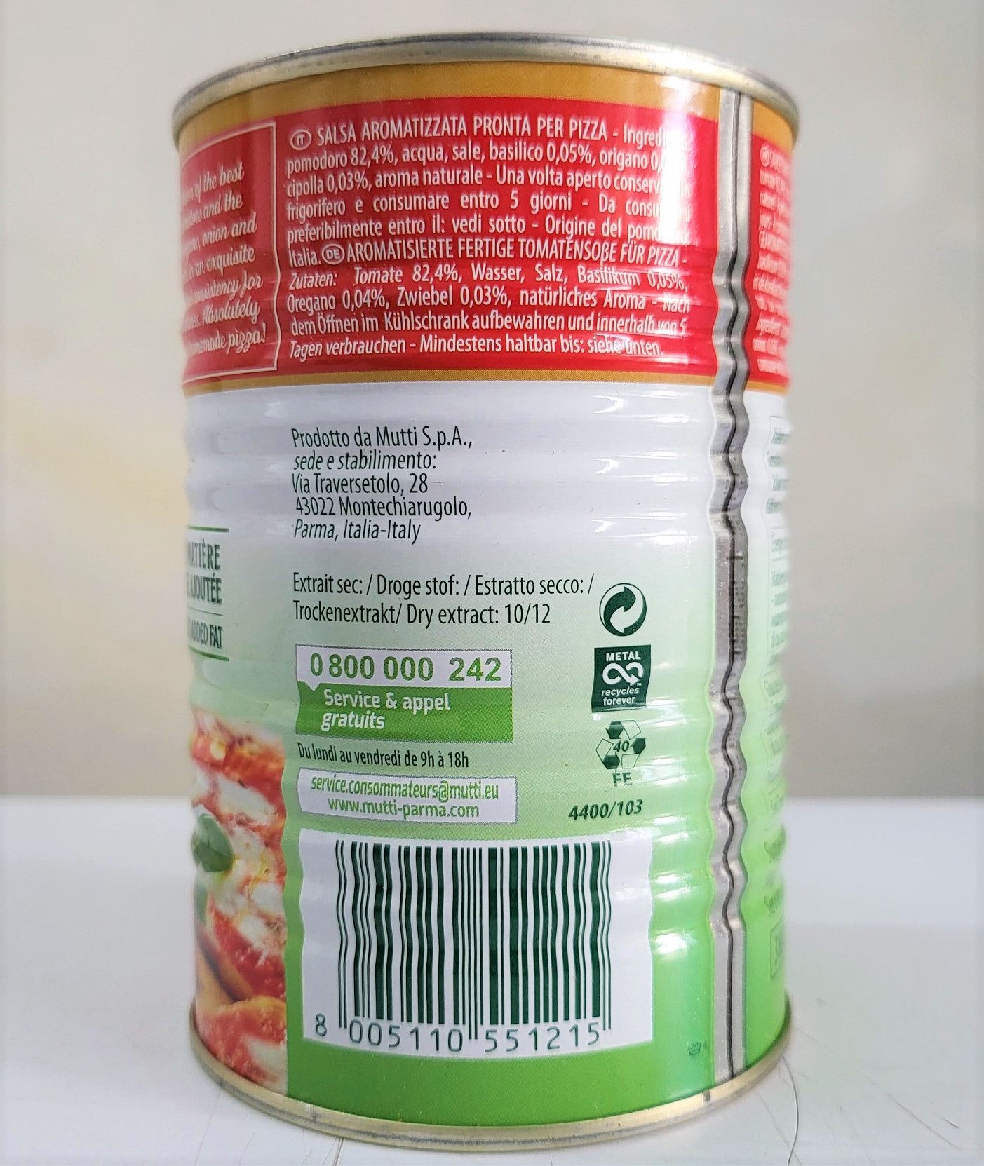 [Hộp 400g] XỐT PIZZA [Italia] MUTTI Pizza sauce Aromatica