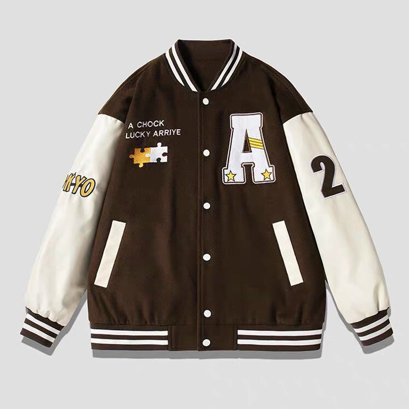 Áo khoác varsity jacket A27 bomber bóng chày basic nam nữ form rộng