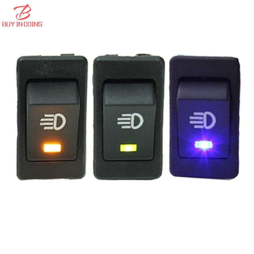 Hình thuyền 12 V 35A Xe Ô Tô Tự Động Sương Mù Đính Đá Tặng Công Tắc-Xanh Dương