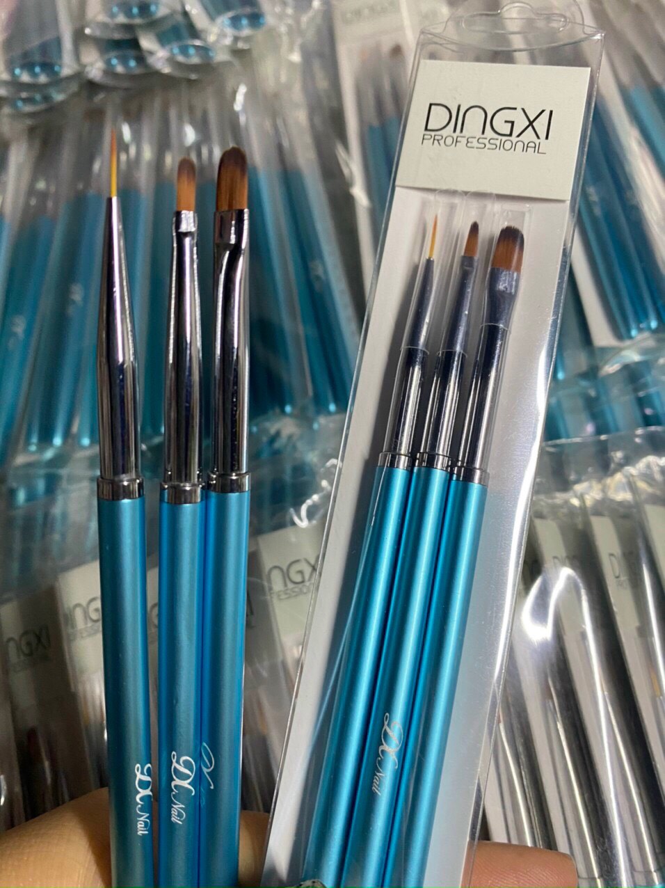 Set cọ 3 cây Dingxi (cọ vẽ nét, cọ hoa cúc, cọ đắp gel)