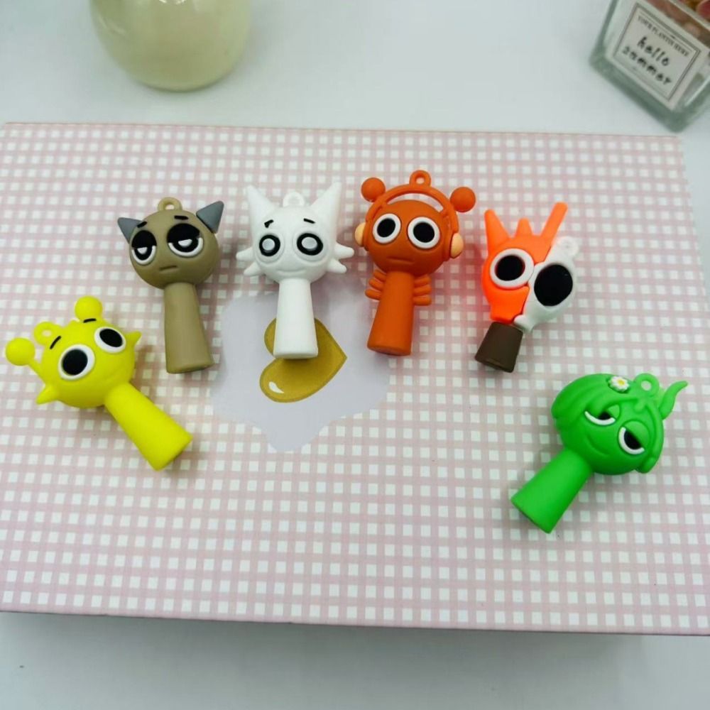 Clkur Bag Decor Game Sprunki Keychain Collection Cartoon Oren Raddy ...