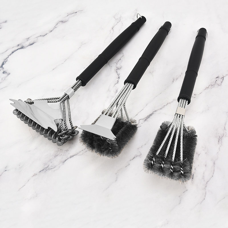 Stainless steel cleaning brushes, kitchen cleaning tools, pot bottoms, decontamination wire brushes, grill grill nets, wire brushes