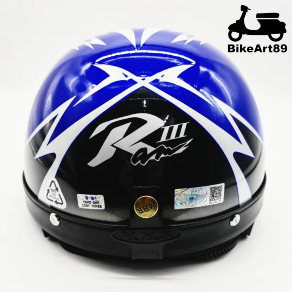 100% Original MHR STELLA BLUE MHR III Half Cut Helmet Kura