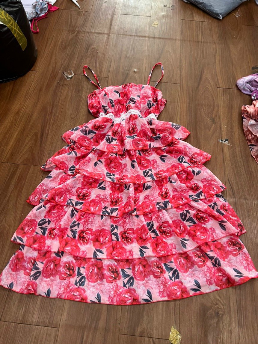 [HCM]Đầm xòe nữ thiết kế 2 dây có cúp ngựcchất liệu voan cao cấp FREE SIZE dưới 55kg