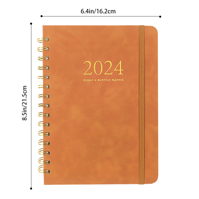 Weekly Planner Full English Agenda Book PU Planner Office Time Management Personal Appointment Journal