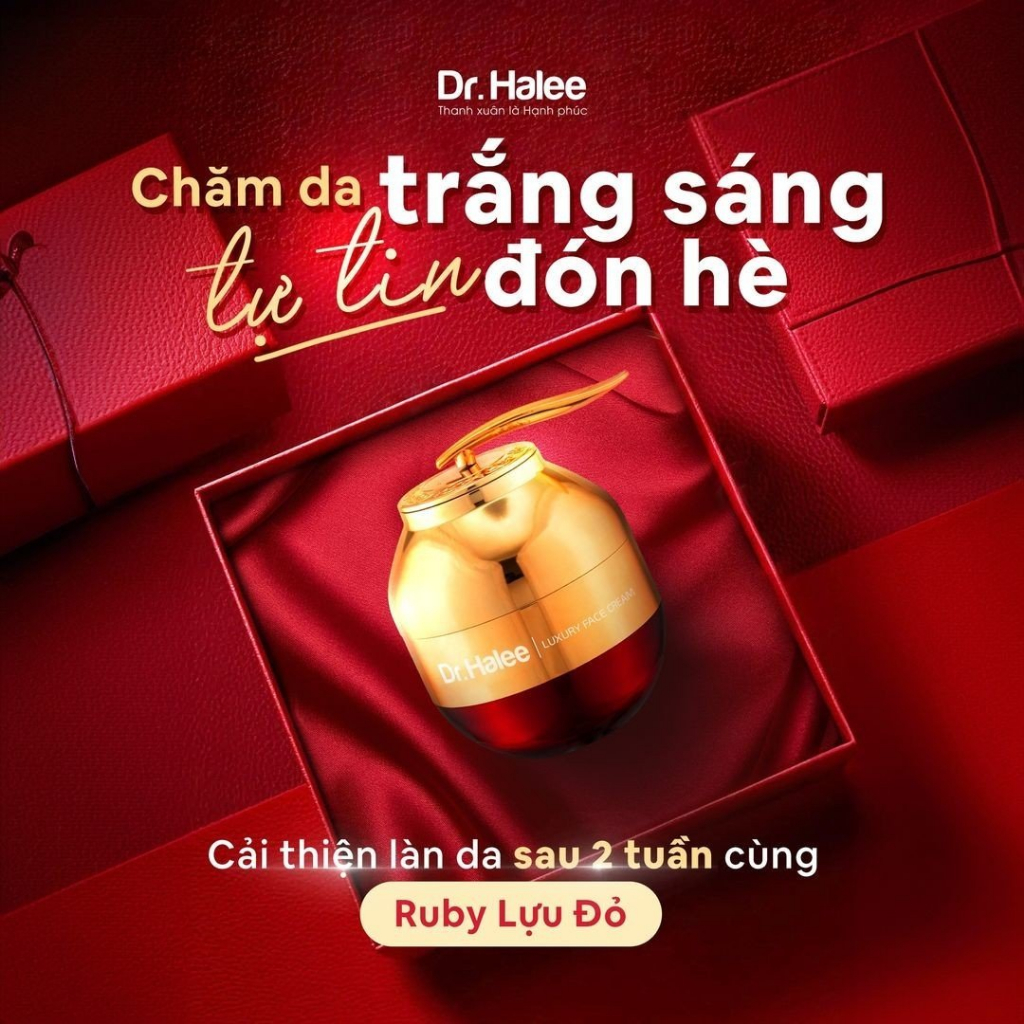 Combo kem dưỡng và serum trắng da cấp ẩm Dr.Halee