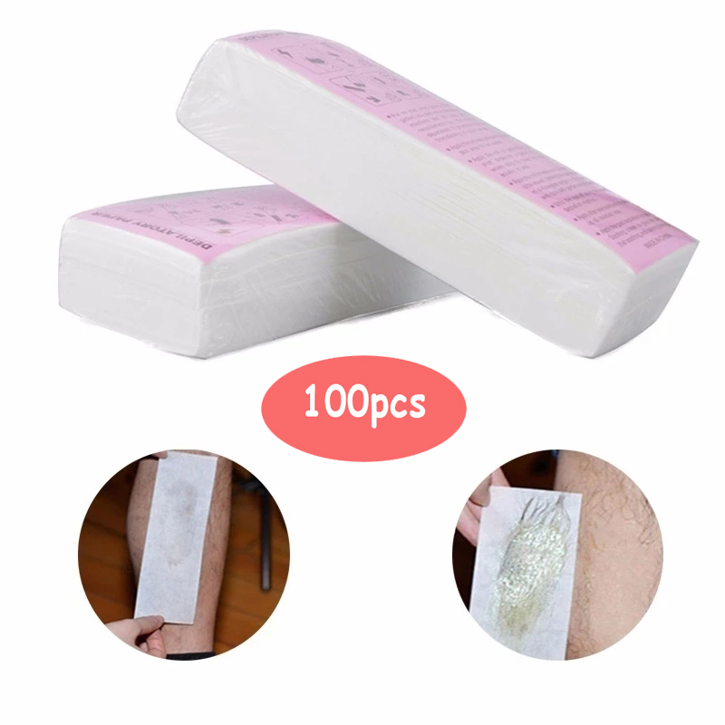 100pcs Removal Nonwoven Body Cloth Hair Remove Wax Paper Rolls